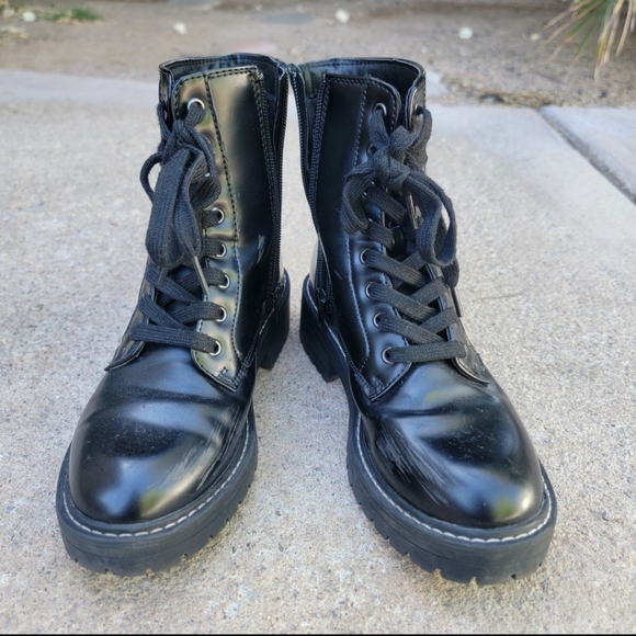 Sugar Black Combat Boots | Women's Size 6.5 | Punk | Goth - Picture 4 of 9